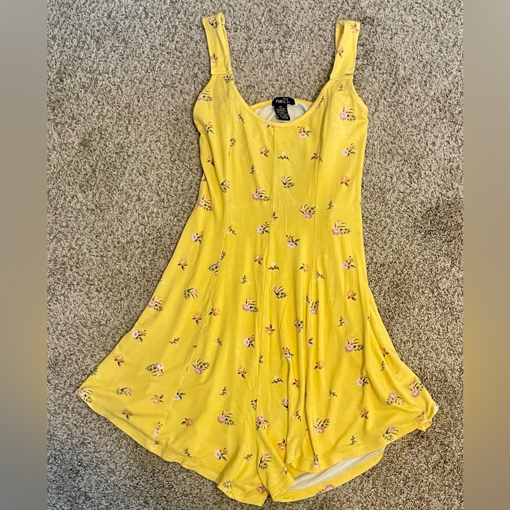 Yellow Floral Romper